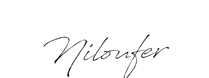 Niloufer stylish signature style. Best Handwritten Sign (Antro_Vectra) for my name. Handwritten Signature Collection Ideas for my name Niloufer. Niloufer signature style 6 images and pictures png