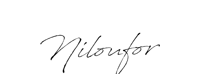 Niloufor stylish signature style. Best Handwritten Sign (Antro_Vectra) for my name. Handwritten Signature Collection Ideas for my name Niloufor. Niloufor signature style 6 images and pictures png