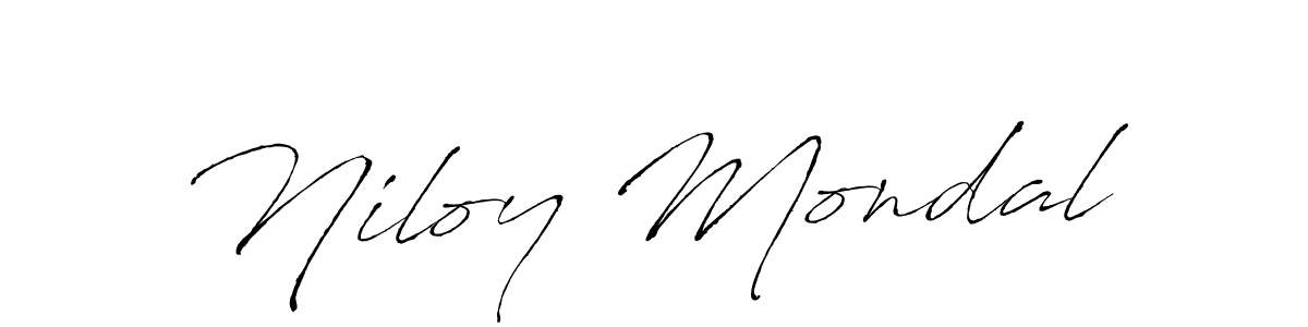 Make a beautiful signature design for name Niloy Mondal. With this signature (Antro_Vectra) style, you can create a handwritten signature for free. Niloy Mondal signature style 6 images and pictures png