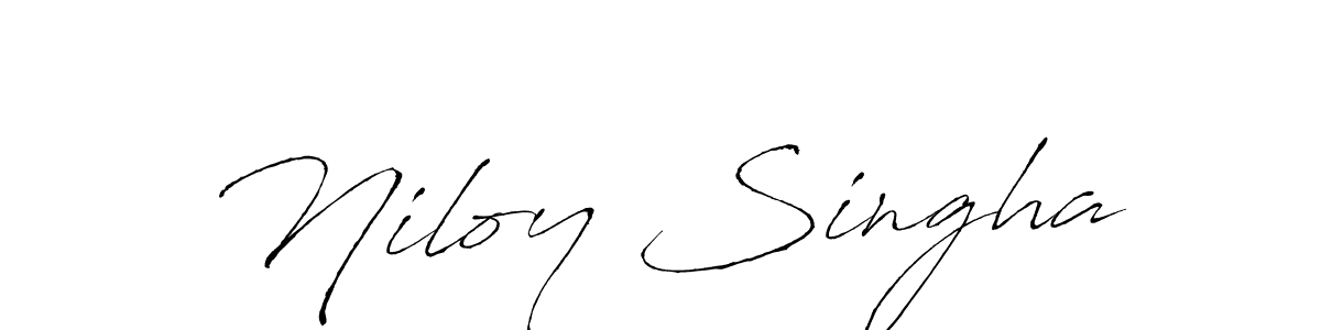 Create a beautiful signature design for name Niloy Singha. With this signature (Antro_Vectra) fonts, you can make a handwritten signature for free. Niloy Singha signature style 6 images and pictures png