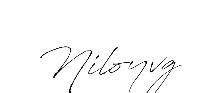 Make a beautiful signature design for name Niloyvg. With this signature (Antro_Vectra) style, you can create a handwritten signature for free. Niloyvg signature style 6 images and pictures png