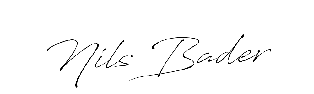 How to make Nils Bader signature? Antro_Vectra is a professional autograph style. Create handwritten signature for Nils Bader name. Nils Bader signature style 6 images and pictures png