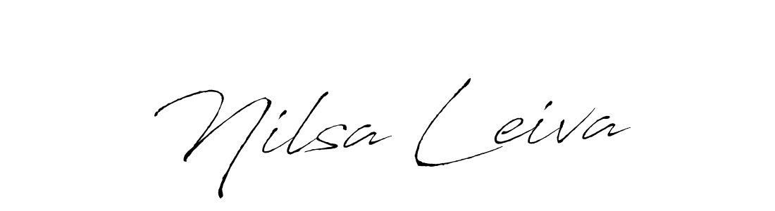 Design your own signature with our free online signature maker. With this signature software, you can create a handwritten (Antro_Vectra) signature for name Nilsa Leiva. Nilsa Leiva signature style 6 images and pictures png