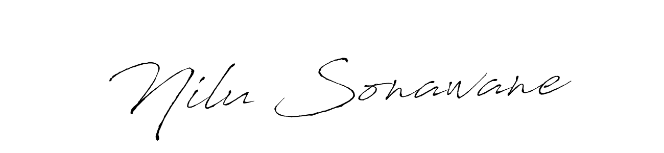 The best way (Antro_Vectra) to make a short signature is to pick only two or three words in your name. The name Nilu Sonawane include a total of six letters. For converting this name. Nilu Sonawane signature style 6 images and pictures png
