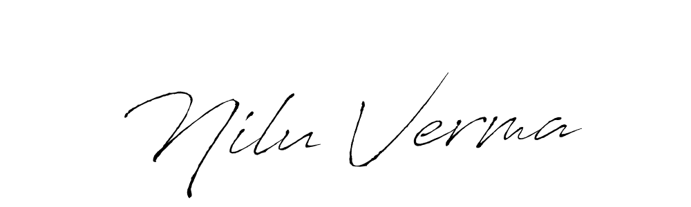 Also we have Nilu Verma name is the best signature style. Create professional handwritten signature collection using Antro_Vectra autograph style. Nilu Verma signature style 6 images and pictures png
