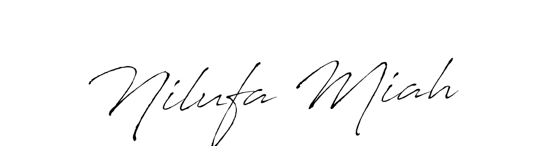 How to make Nilufa Miah name signature. Use Antro_Vectra style for creating short signs online. This is the latest handwritten sign. Nilufa Miah signature style 6 images and pictures png