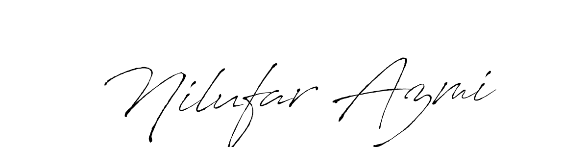 Make a beautiful signature design for name Nilufar Azmi. With this signature (Antro_Vectra) style, you can create a handwritten signature for free. Nilufar Azmi signature style 6 images and pictures png