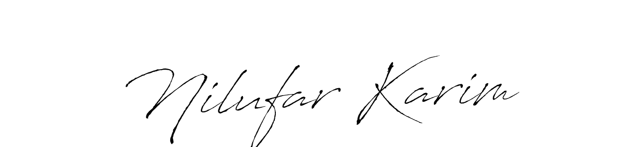 Use a signature maker to create a handwritten signature online. With this signature software, you can design (Antro_Vectra) your own signature for name Nilufar Karim. Nilufar Karim signature style 6 images and pictures png