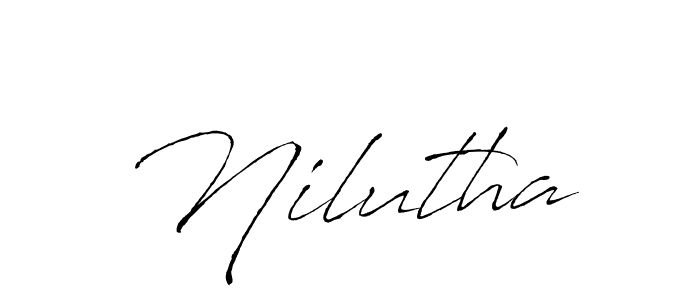 How to make Nilutha signature? Antro_Vectra is a professional autograph style. Create handwritten signature for Nilutha name. Nilutha signature style 6 images and pictures png