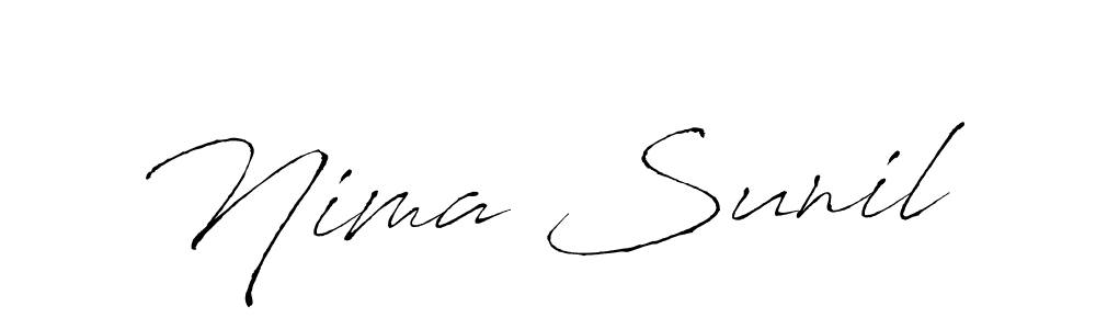 Make a beautiful signature design for name Nima Sunil. With this signature (Antro_Vectra) style, you can create a handwritten signature for free. Nima Sunil signature style 6 images and pictures png