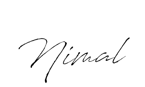 Make a beautiful signature design for name Nimal. With this signature (Antro_Vectra) style, you can create a handwritten signature for free. Nimal signature style 6 images and pictures png