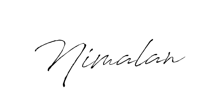 Make a beautiful signature design for name Nimalan. With this signature (Antro_Vectra) style, you can create a handwritten signature for free. Nimalan signature style 6 images and pictures png