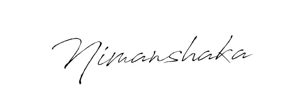 Also we have Nimanshaka name is the best signature style. Create professional handwritten signature collection using Antro_Vectra autograph style. Nimanshaka signature style 6 images and pictures png