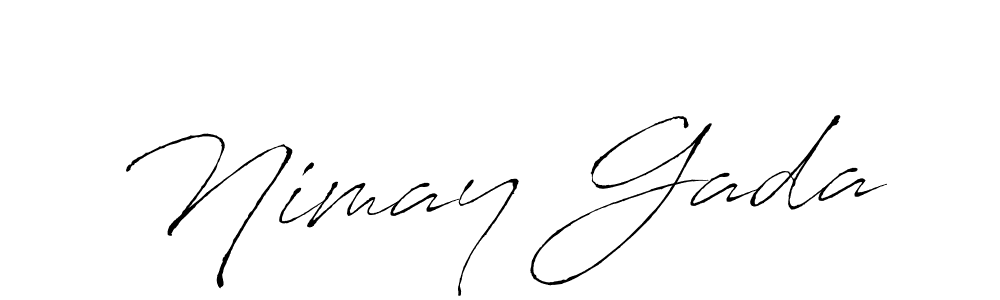 Make a beautiful signature design for name Nimay Gada. With this signature (Antro_Vectra) style, you can create a handwritten signature for free. Nimay Gada signature style 6 images and pictures png