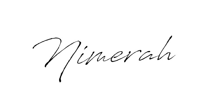 How to make Nimerah signature? Antro_Vectra is a professional autograph style. Create handwritten signature for Nimerah name. Nimerah signature style 6 images and pictures png