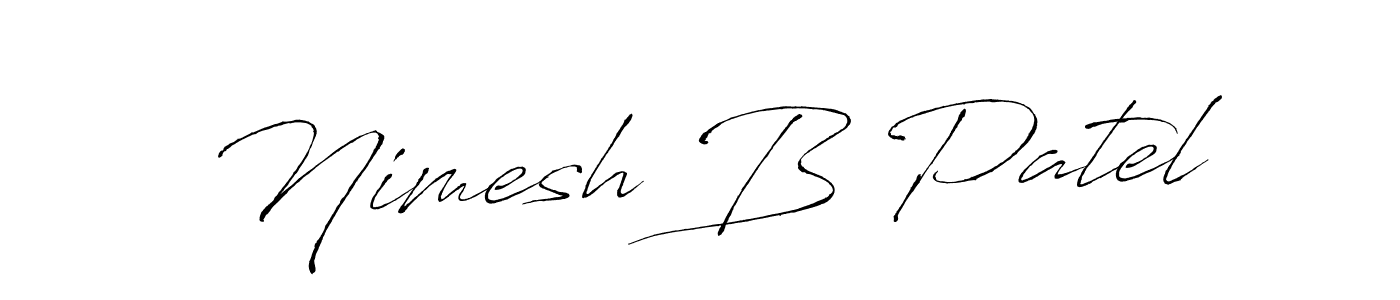Make a beautiful signature design for name Nimesh B Patel. With this signature (Antro_Vectra) style, you can create a handwritten signature for free. Nimesh B Patel signature style 6 images and pictures png
