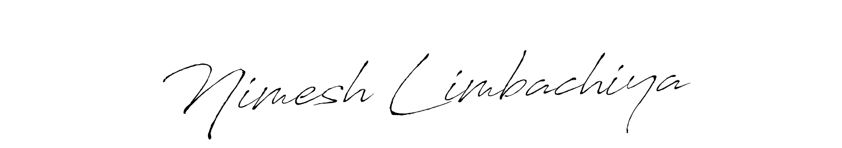 Design your own signature with our free online signature maker. With this signature software, you can create a handwritten (Antro_Vectra) signature for name Nimesh Limbachiya. Nimesh Limbachiya signature style 6 images and pictures png