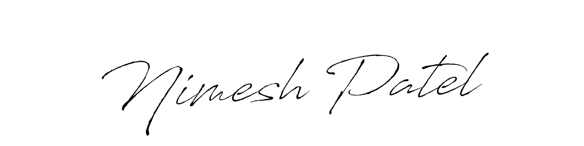 Design your own signature with our free online signature maker. With this signature software, you can create a handwritten (Antro_Vectra) signature for name Nimesh Patel. Nimesh Patel signature style 6 images and pictures png