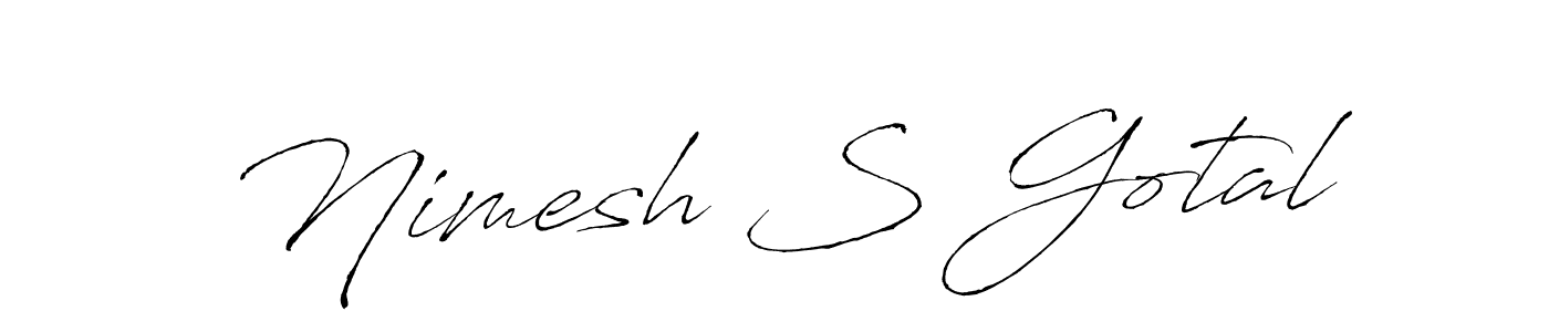 The best way (Antro_Vectra) to make a short signature is to pick only two or three words in your name. The name Nimesh S Gotal include a total of six letters. For converting this name. Nimesh S Gotal signature style 6 images and pictures png