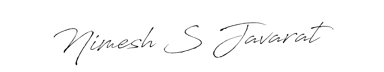 Make a beautiful signature design for name Nimesh S Javarat. With this signature (Antro_Vectra) style, you can create a handwritten signature for free. Nimesh S Javarat signature style 6 images and pictures png