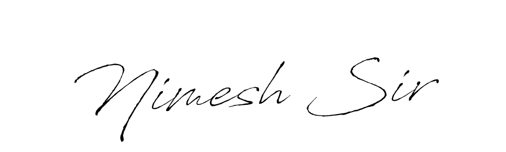 Make a beautiful signature design for name Nimesh Sir. With this signature (Antro_Vectra) style, you can create a handwritten signature for free. Nimesh Sir signature style 6 images and pictures png