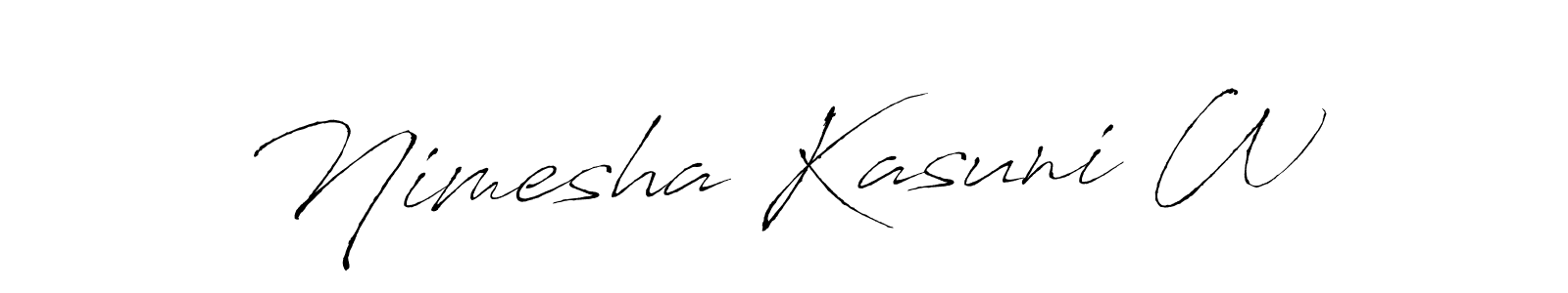 How to make Nimesha Kasuni W signature? Antro_Vectra is a professional autograph style. Create handwritten signature for Nimesha Kasuni W name. Nimesha Kasuni W signature style 6 images and pictures png