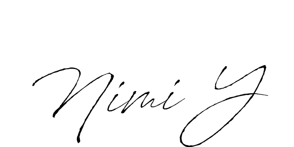 The best way (Antro_Vectra) to make a short signature is to pick only two or three words in your name. The name Nimi Y include a total of six letters. For converting this name. Nimi Y signature style 6 images and pictures png