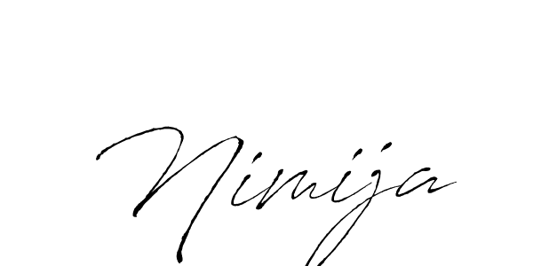 Create a beautiful signature design for name Nimija. With this signature (Antro_Vectra) fonts, you can make a handwritten signature for free. Nimija signature style 6 images and pictures png