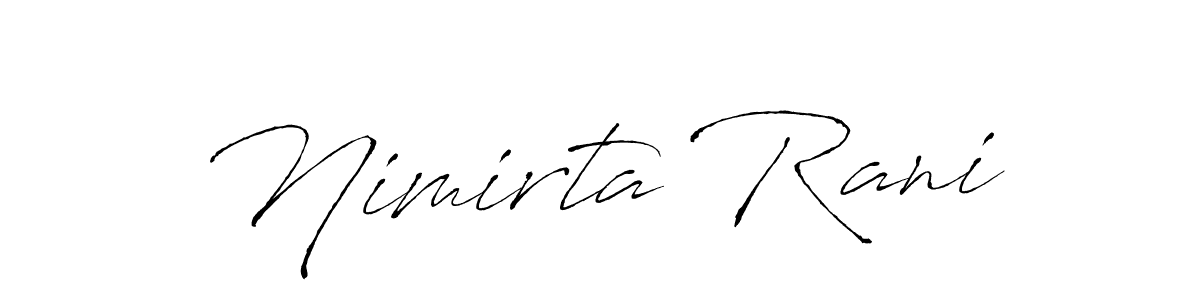 Nimirta Rani stylish signature style. Best Handwritten Sign (Antro_Vectra) for my name. Handwritten Signature Collection Ideas for my name Nimirta Rani. Nimirta Rani signature style 6 images and pictures png