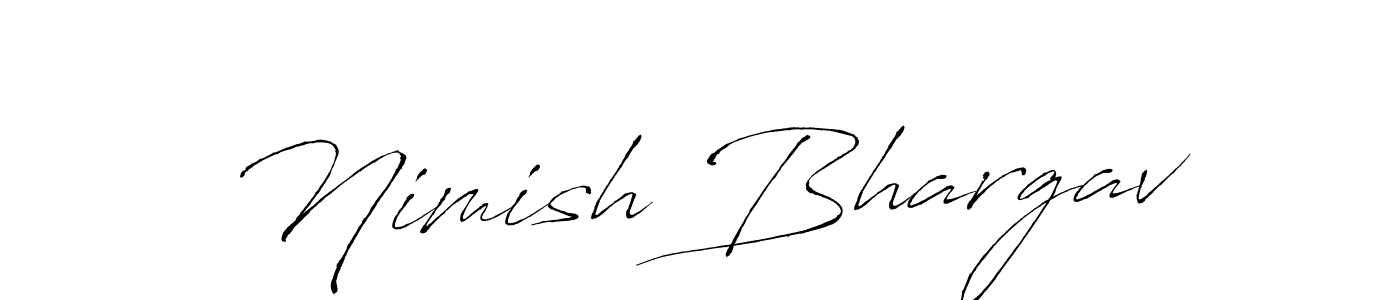 This is the best signature style for the Nimish Bhargav name. Also you like these signature font (Antro_Vectra). Mix name signature. Nimish Bhargav signature style 6 images and pictures png