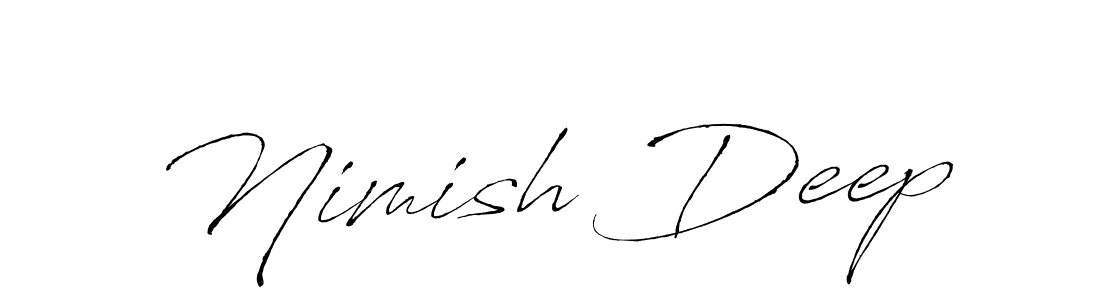Nimish Deep stylish signature style. Best Handwritten Sign (Antro_Vectra) for my name. Handwritten Signature Collection Ideas for my name Nimish Deep. Nimish Deep signature style 6 images and pictures png