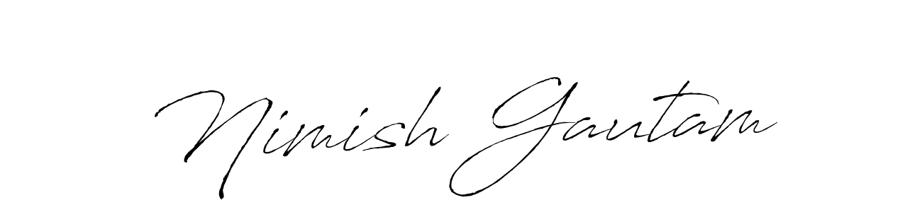 Make a beautiful signature design for name Nimish Gautam. Use this online signature maker to create a handwritten signature for free. Nimish Gautam signature style 6 images and pictures png