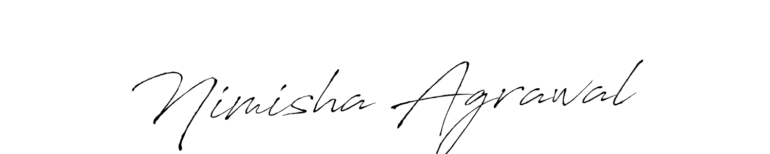 How to make Nimisha Agrawal name signature. Use Antro_Vectra style for creating short signs online. This is the latest handwritten sign. Nimisha Agrawal signature style 6 images and pictures png