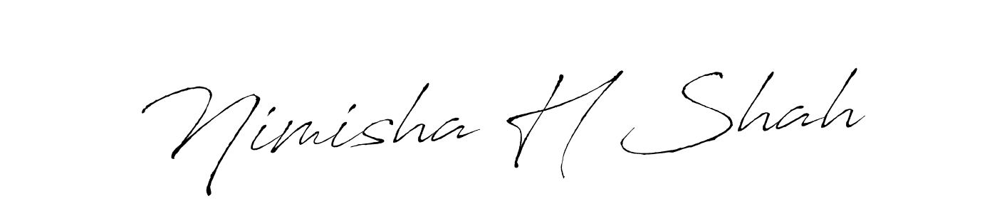 You should practise on your own different ways (Antro_Vectra) to write your name (Nimisha H Shah) in signature. don't let someone else do it for you. Nimisha H Shah signature style 6 images and pictures png