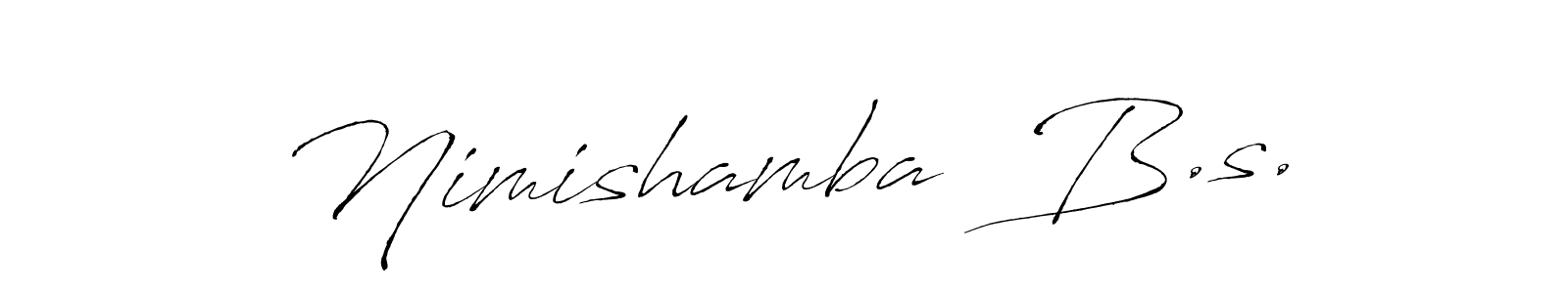 Make a beautiful signature design for name Nimishamba  B.s.. With this signature (Antro_Vectra) style, you can create a handwritten signature for free. Nimishamba  B.s. signature style 6 images and pictures png