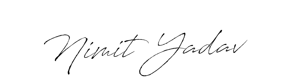 Make a beautiful signature design for name Nimit Yadav. With this signature (Antro_Vectra) style, you can create a handwritten signature for free. Nimit Yadav signature style 6 images and pictures png