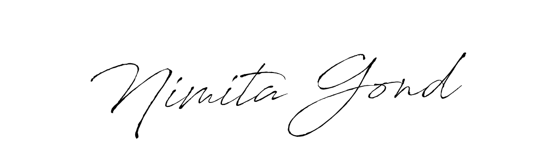 You can use this online signature creator to create a handwritten signature for the name Nimita Gond. This is the best online autograph maker. Nimita Gond signature style 6 images and pictures png