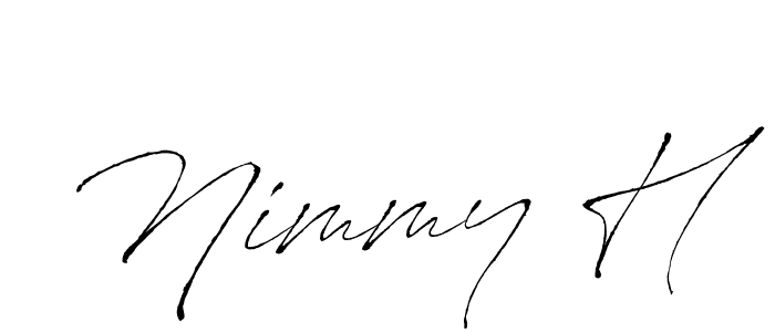 How to make Nimmy H signature? Antro_Vectra is a professional autograph style. Create handwritten signature for Nimmy H name. Nimmy H signature style 6 images and pictures png