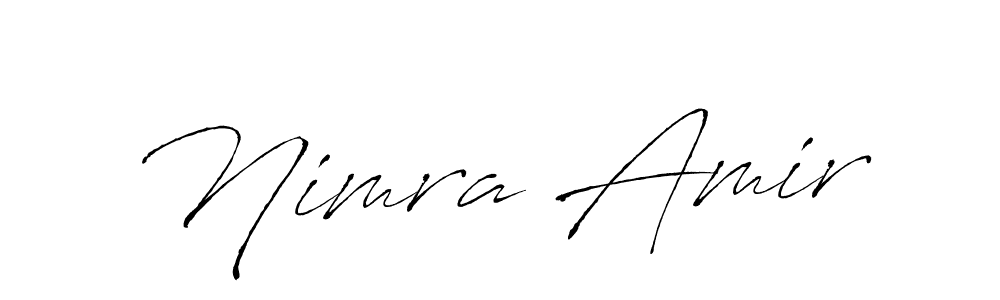 Use a signature maker to create a handwritten signature online. With this signature software, you can design (Antro_Vectra) your own signature for name Nimra Amir. Nimra Amir signature style 6 images and pictures png