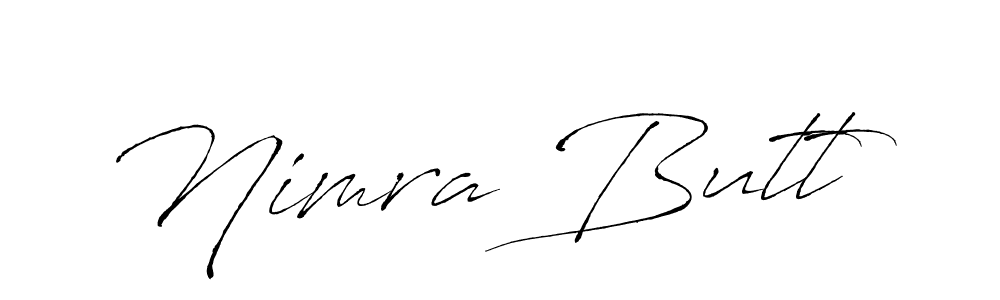 Design your own signature with our free online signature maker. With this signature software, you can create a handwritten (Antro_Vectra) signature for name Nimra Butt. Nimra Butt signature style 6 images and pictures png