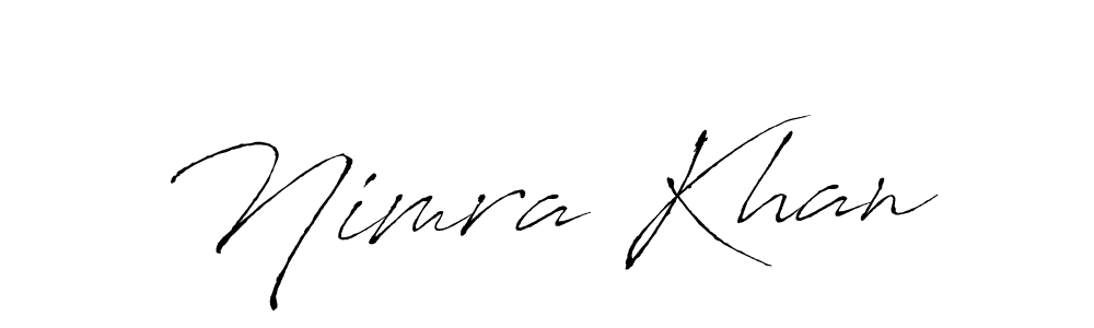 How to make Nimra Khan name signature. Use Antro_Vectra style for creating short signs online. This is the latest handwritten sign. Nimra Khan signature style 6 images and pictures png