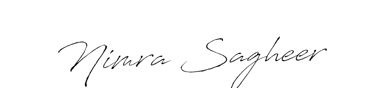 Similarly Antro_Vectra is the best handwritten signature design. Signature creator online .You can use it as an online autograph creator for name Nimra Sagheer. Nimra Sagheer signature style 6 images and pictures png