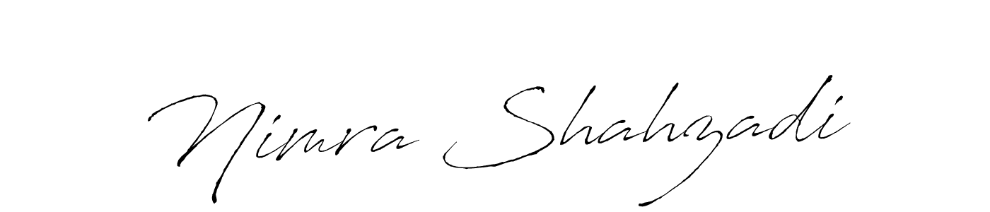 How to make Nimra Shahzadi signature? Antro_Vectra is a professional autograph style. Create handwritten signature for Nimra Shahzadi name. Nimra Shahzadi signature style 6 images and pictures png