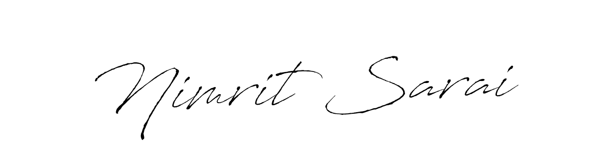 Use a signature maker to create a handwritten signature online. With this signature software, you can design (Antro_Vectra) your own signature for name Nimrit Sarai. Nimrit Sarai signature style 6 images and pictures png