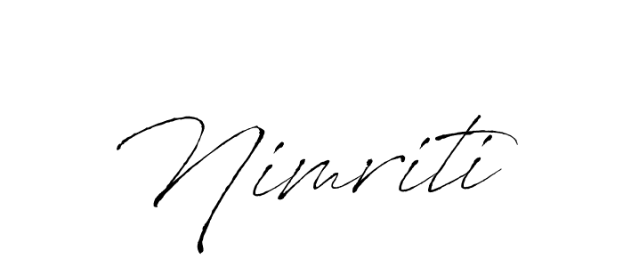 How to make Nimriti signature? Antro_Vectra is a professional autograph style. Create handwritten signature for Nimriti name. Nimriti signature style 6 images and pictures png