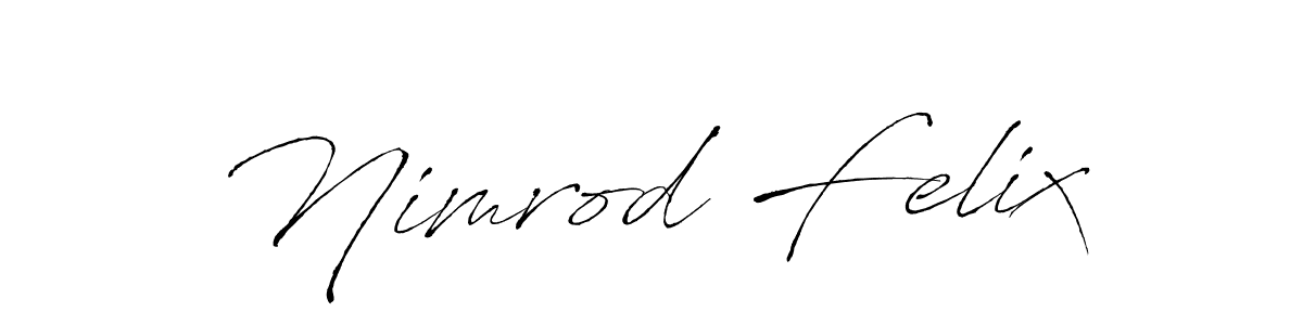 Make a beautiful signature design for name Nimrod Felix. With this signature (Antro_Vectra) style, you can create a handwritten signature for free. Nimrod Felix signature style 6 images and pictures png