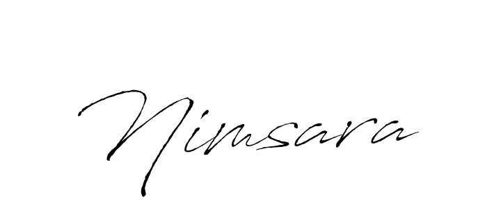 Design your own signature with our free online signature maker. With this signature software, you can create a handwritten (Antro_Vectra) signature for name Nimsara. Nimsara signature style 6 images and pictures png