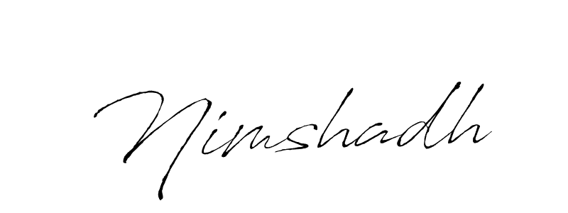 How to make Nimshadh signature? Antro_Vectra is a professional autograph style. Create handwritten signature for Nimshadh name. Nimshadh signature style 6 images and pictures png