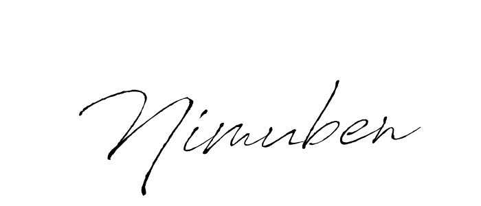 How to make Nimuben name signature. Use Antro_Vectra style for creating short signs online. This is the latest handwritten sign. Nimuben signature style 6 images and pictures png
