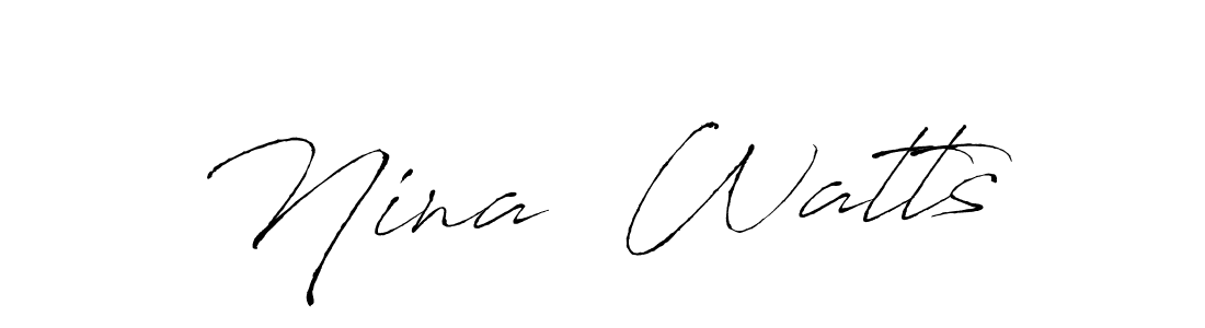 Create a beautiful signature design for name Nina  Watts. With this signature (Antro_Vectra) fonts, you can make a handwritten signature for free. Nina  Watts signature style 6 images and pictures png